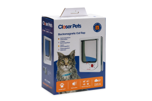 Beeztees CatMate Kedi Kapısı, Magnet İle Özel Girişli, Çift Yönlü, 2 fonksiyonlu, Kilitli, Beyaz, 24 - 3