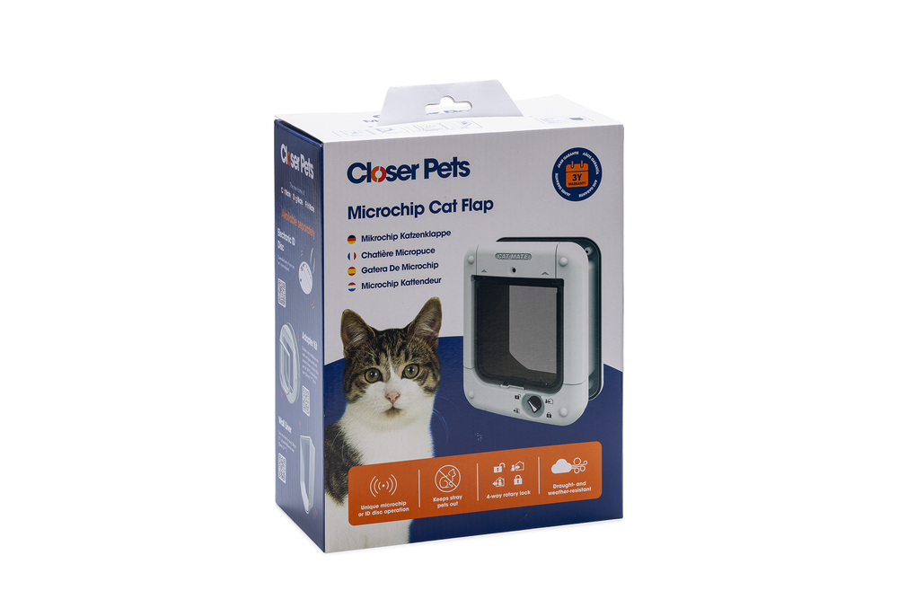 Beeztees CatMate Kedi Kapısı, Mikroçip veya Magnet İle Özel Girişli, Çift Yönlü, 2 fonksiyonlu, Kili - 3