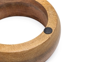 Beeztees DBL Köpek Mama Su Kabı, Dışı Masif Ahşap, Paslanmaz Çelik, 13,5cm, 350ml - 5