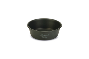 Beeztees DBL Köpek Mama Su Kabı, Mat Siyah Paslanmaz Çelik, 13cm, 470ml