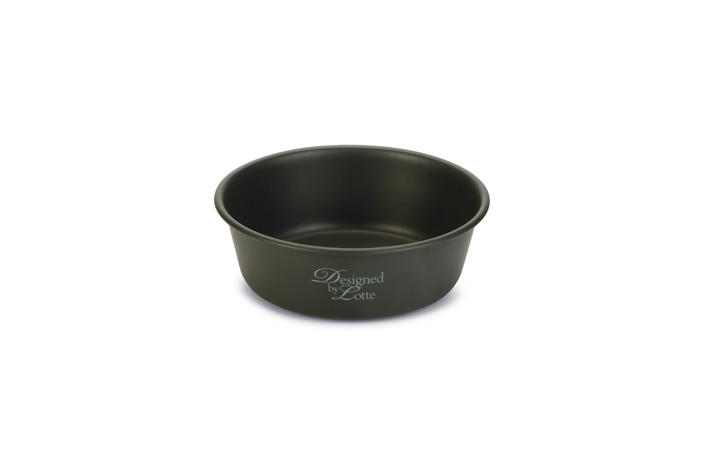 Beeztees DBL Köpek Mama Su Kabı, Mat Siyah Paslanmaz Çelik, 13cm, 470ml - 1