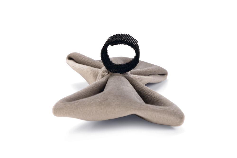 Beeztees DBL Köpek Papyonu, Kadife, Gri, 9cm - 3