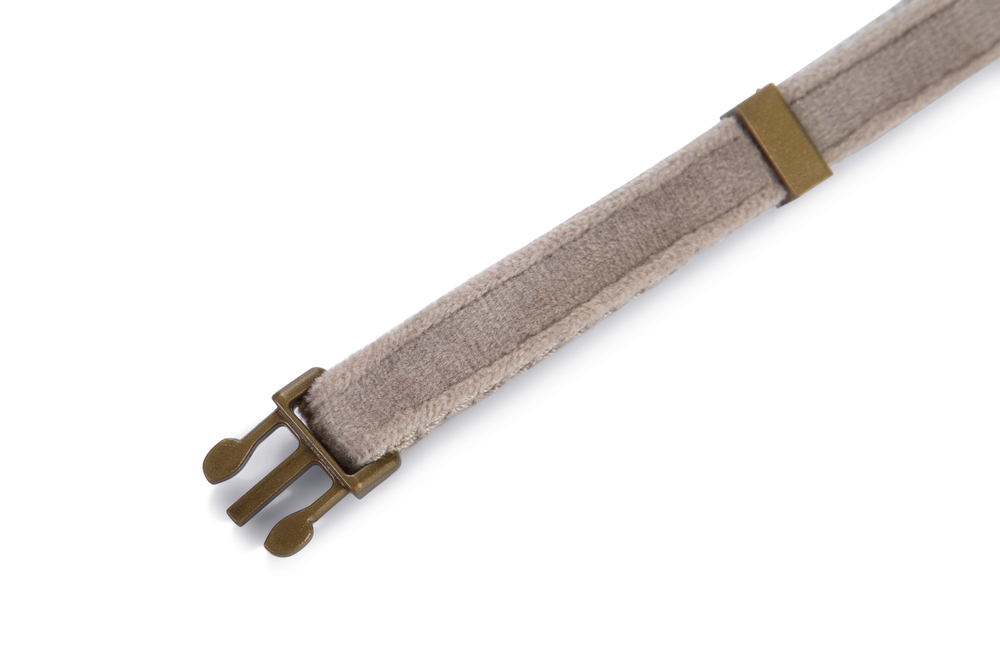 Beeztees DBL Köpek Tasması, Kadife, Gri, 20-30cm, 10mm - 3