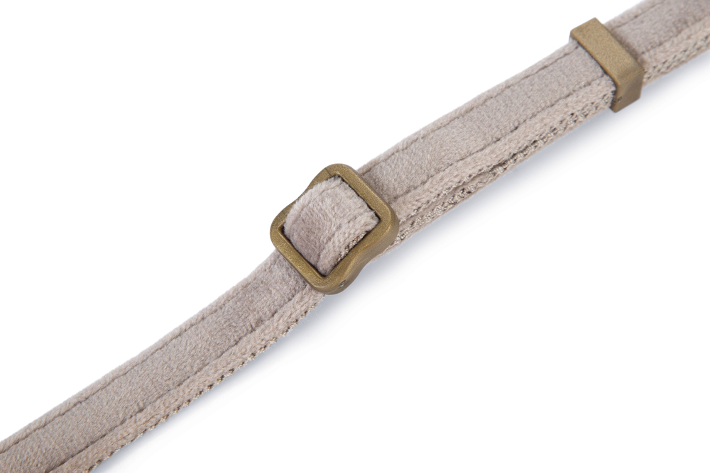 Beeztees DBL Köpek Tasması, Kadife, Gri, 20-30cm, 10mm - 2