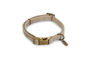 Beeztees DBL Köpek Tasması, Kadife, Gri, 35-50cm, 20mm