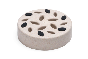 Beeztees DBL Köpek Yavaş Besleme Mama Kabı, Bambu, Bej, 17cm, 800ml - 5