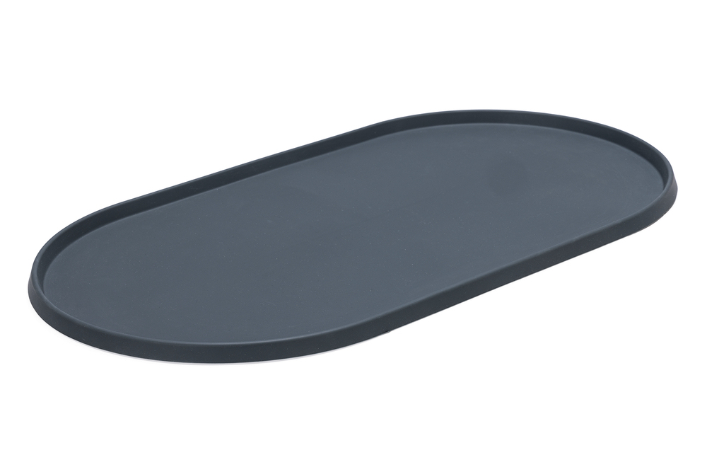 Beeztees DBL Mama Su Kabı Servisi, Silikon, Kaymaz, Antrasit, 55x30x1,7cm - 1