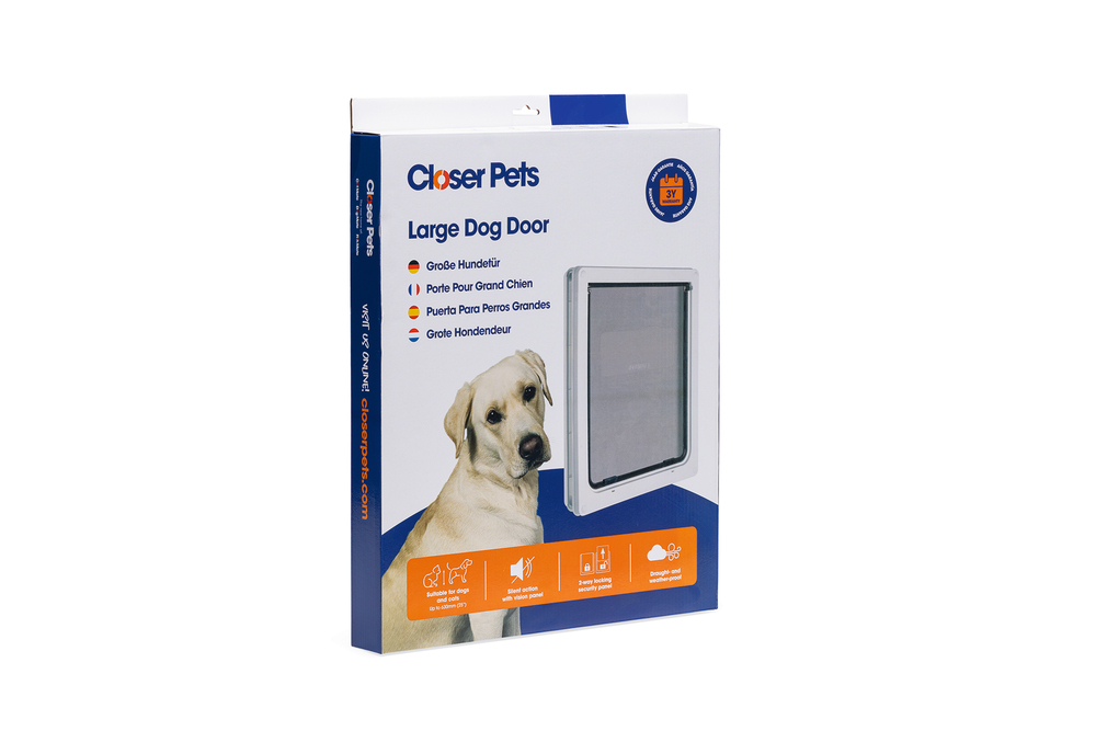 Beeztees DogMate Köpek Kapısı, Çift Yönlü, 2 fonksiyonlu, Beyaz, 44x36,5cm - 3