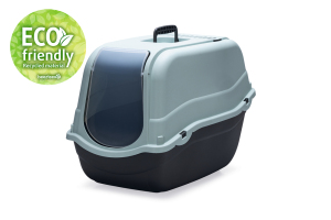 Beeztees Kapalı Kedi Tuvaleti, Koku Filtreli, Açık Mavi Antrasit, 57x39x41cm - 3