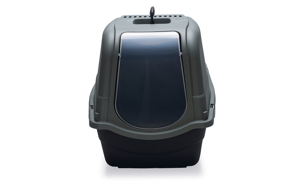 Beeztees Kapalı Kedi Tuvaleti, Koku Filtreli, Antrasit Koyu Mavi, 57x39x41cm - 3