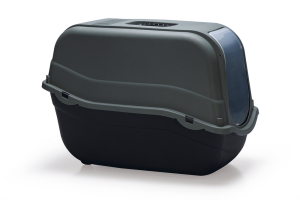 Beeztees Kapalı Kedi Tuvaleti, Koku Filtreli, Antrasit Koyu Mavi, 57x39x41cm - 4