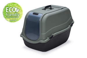 Beeztees Kapalı Kedi Tuvaleti, Koku Filtreli, Antrasit Koyu Mavi, 64x44x46cm - 2