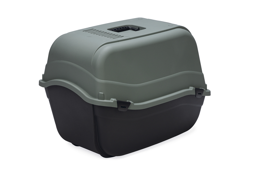 Beeztees Kapalı Kedi Tuvaleti, Koku Filtreli, Antrasit Koyu Mavi, 64x44x46cm - 3