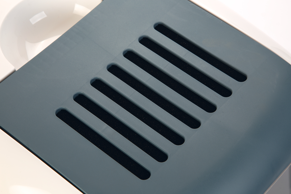 Beeztees Kapalı Kedi Tuvaleti, Koku Filtreli, Mavi Beyaz, 56x39x39cm - 3