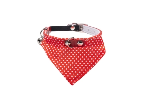 Beeztees Kedi Boyun Tasması, Bandanalı, Zilli, Kırmızı, 24-29cm