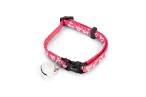 Beeztees Kedi Boyun Tasması, Zilli, Pembe, 20-30cm