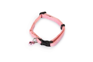 Beeztees Kedi Boyun Tasması, Zilli, Pembe, 23-32cm