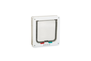 Beeztees Kedi Kapısı, Çift Yönlü, 4 fonksiyonlu, Beyaz, 19,2x20cm