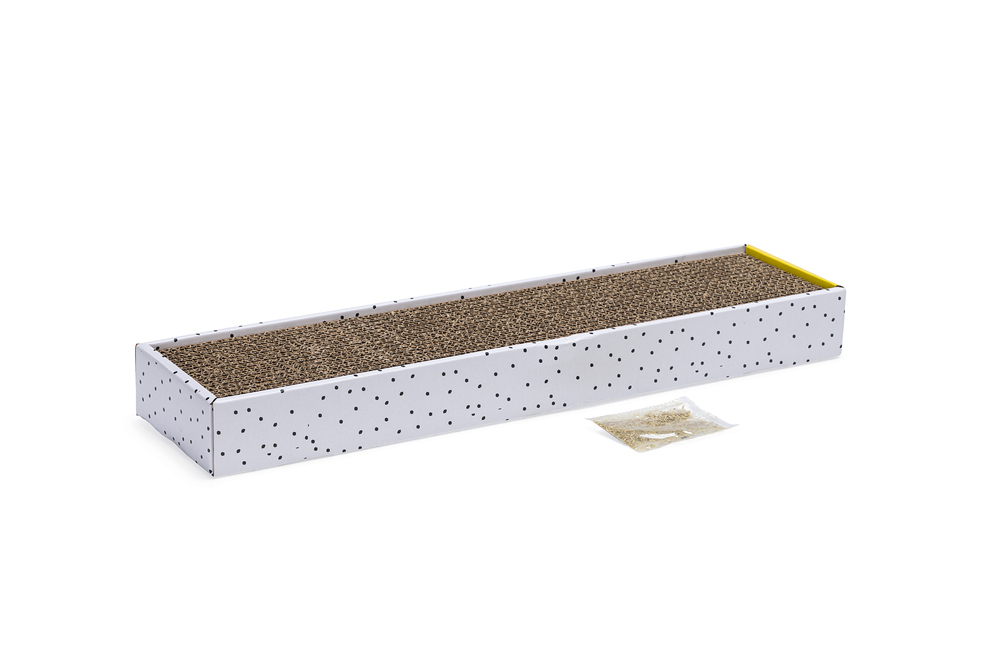 Beeztees Kedi Karton Tırmalama Kutusu ve Kediotu, 47x12,5x4,5cm - 1