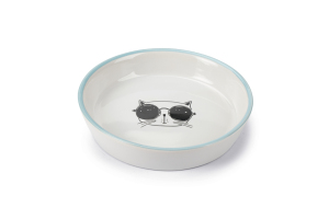 Beeztees Kedi Mama Su Kabı, Seramik, Beyaz, 16cm, 300ml