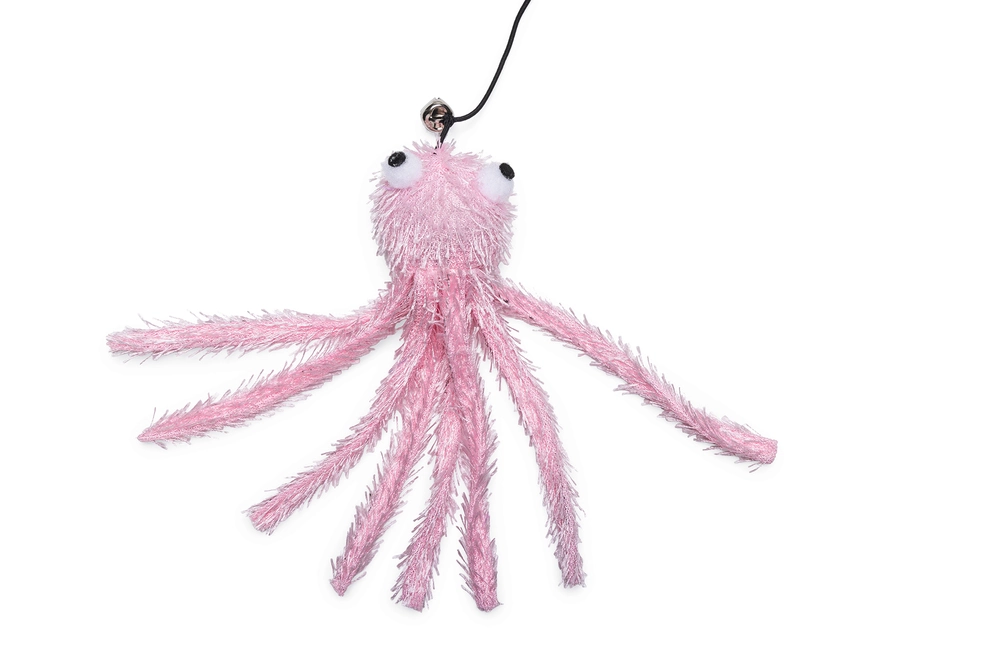 Beeztees Kedi Oltası, Zilli, Peluş Ahtapot, - 4