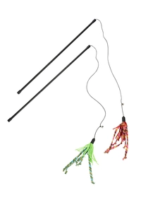 Beeztees Kedi Oltası, Zilli, Yün İpler Uc, Uzun Dayanıklı ip-70cm, Çeşitli Renklerde, 50cm - 4