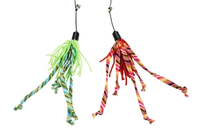 Beeztees Kedi Oltası, Zilli, Yün İpler Uc, Uzun Dayanıklı ip-70cm, Çeşitli Renklerde, 50cm - 2