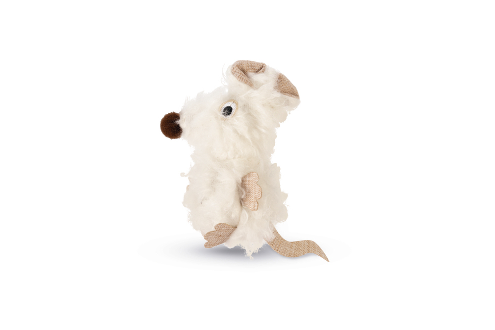 Beeztees Kedi Oyuncağı, Fare, Peluş, Beyaz, 22x9x4cm - 3