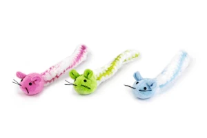 Beeztees Kedi Oyuncağı, Fare, Peluş ve Peluş Kuyruklu, Çeşitli Renklerde, 29x6x4cm