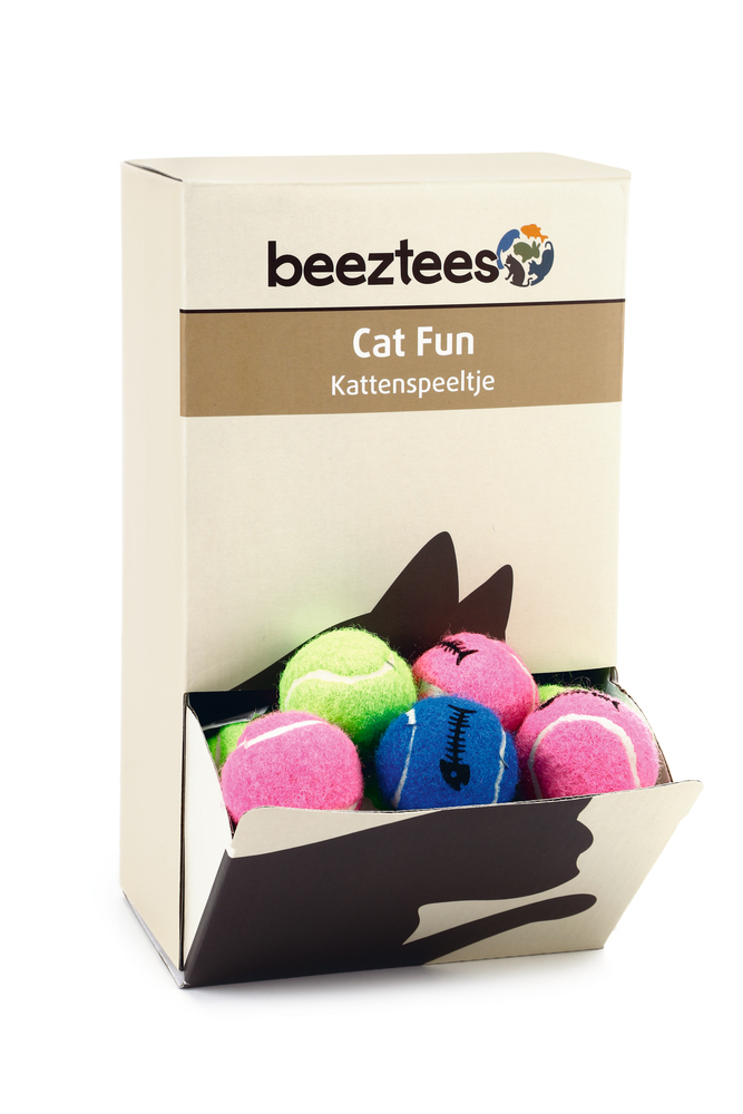 Beeztees Kedi Oyuncağı, Kedi Tenis Topu, Çeşitli Renklerde, 4 Adet, 4cm - 2