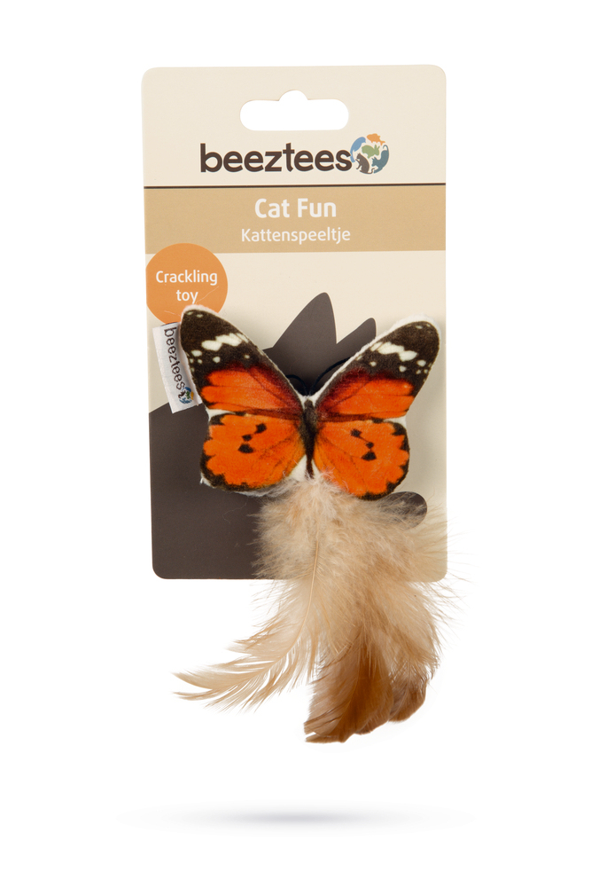 Beeztees Kedi Oyuncağı, Kelebek, Tüylü, 8x16x2cm - 2
