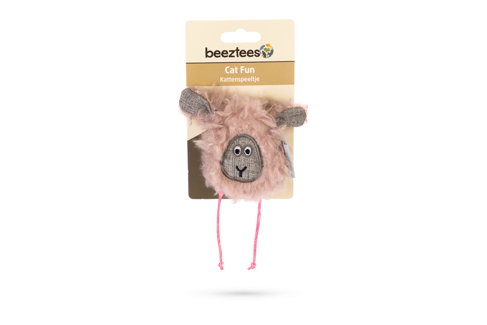 Beeztees Kedi Oyuncağı, Koyun, Peluş, Pembe, 12x12x3cm - 2