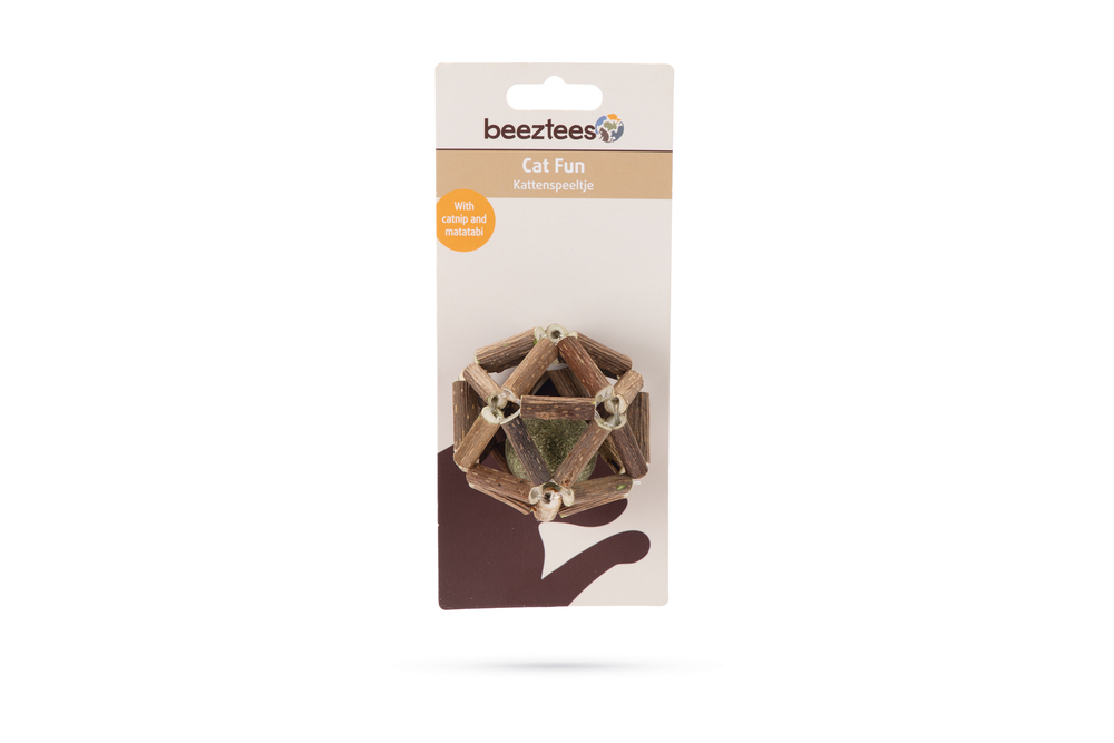 Beeztees Kedi Oyuncağı, Matatabi Topu İçerisinde Kediotu Topu, 7x7x7cm - 2