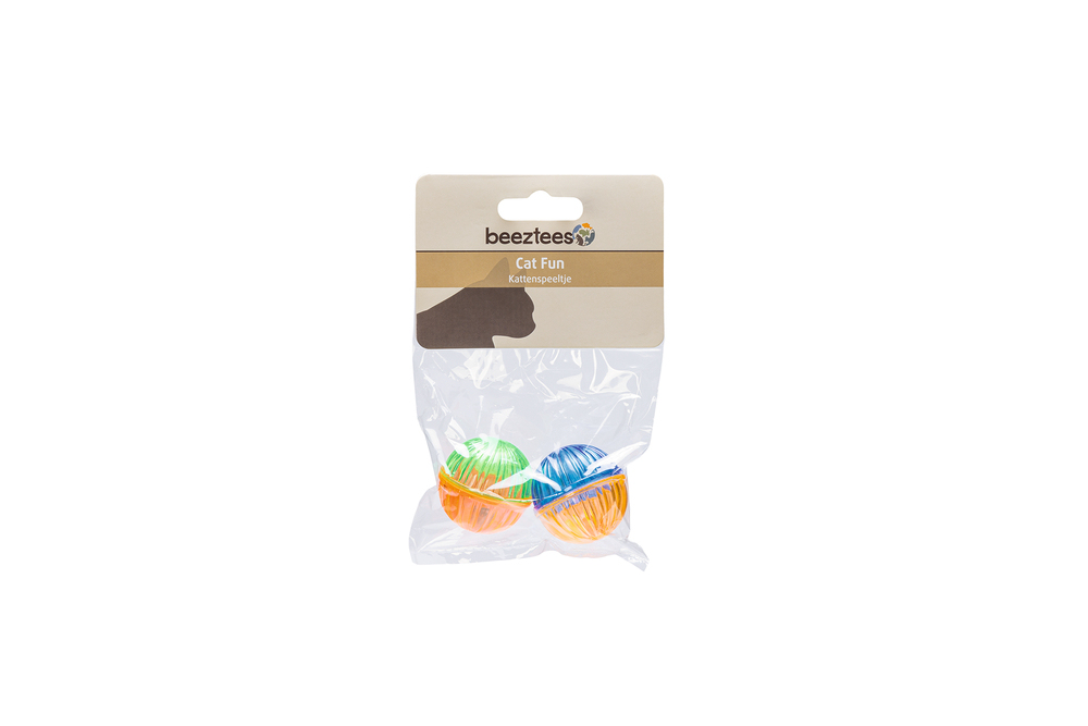 Beeztees Kedi Oyuncağı, Sesli Top, 2 Adet, 4cm - 5