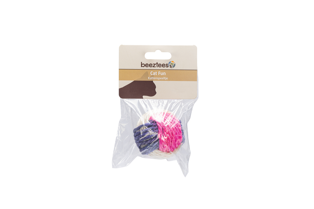Beeztees Kedi Oyuncağı, Sisal Örgü Top, Kediotlu, 6cm - 2