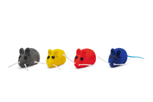 Beeztees Kedi Oyuncağı, Velur Fare, Çeşitli Renklerde, 12,5x3x2,6cm - 1