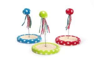 Beeztees Kedi Oyuncağı, Yaylanabilir Kuyruklu Peluş Top, Çeşitli Renklerde, 18,5x18,5x26cm