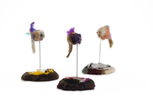 Beeztees Kedi Oyuncağı, Yaylanabilir Tüylü Fare 8cm, Çeşitli Renklerde, 14,5x14,5x28cm