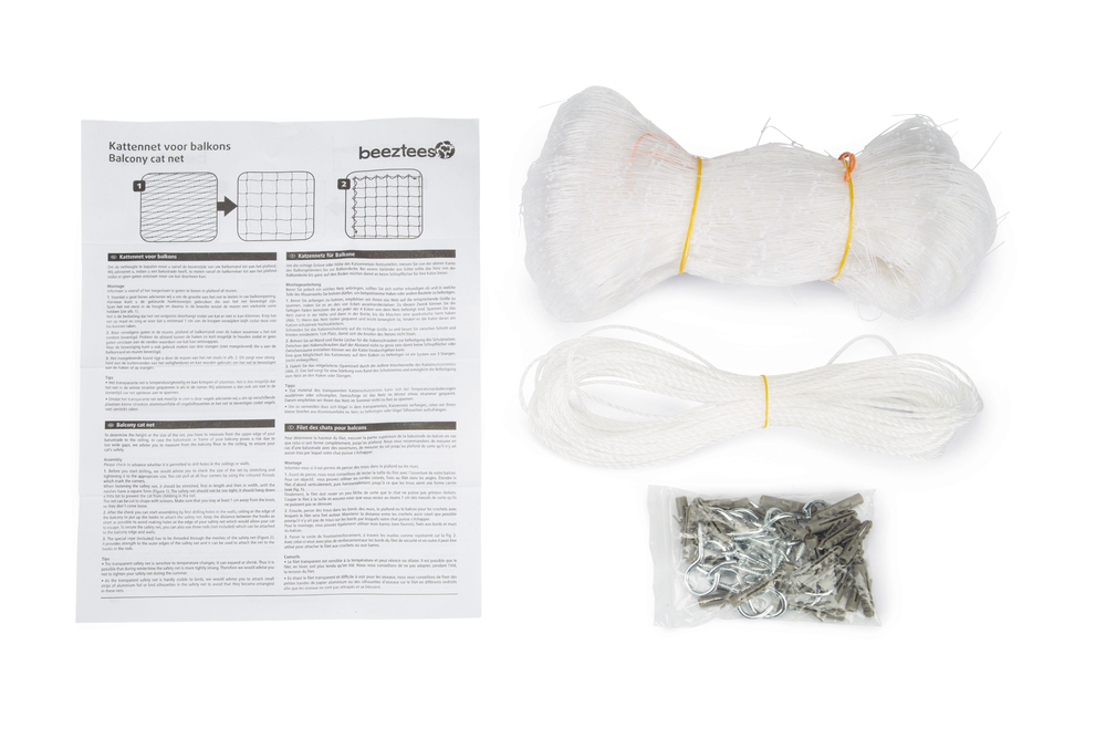 Beeztees Kedi Pencere veya Balkon Koruma Filesi, Şeffaf, 6x3m - 3