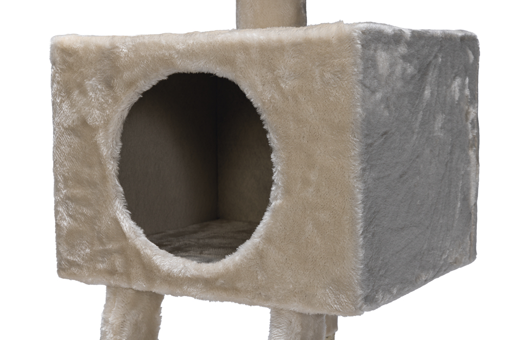 Beeztees Kedi Tırmalama, Krem, 40x35x82x110cm - 3