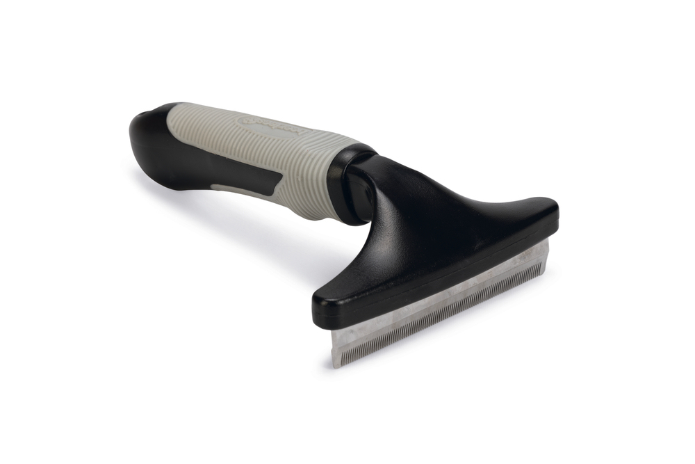 Beeztees Kısa ve Uzun Tüylü Köpek Alt Kürk Tarağı, Siyah Gri, L, 16cm, 16x11x5cm - 1