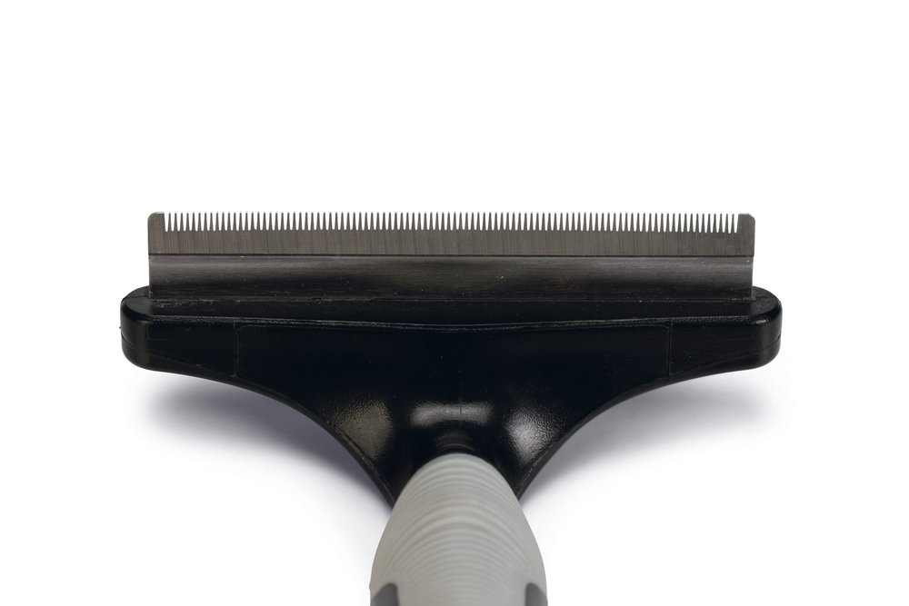 Beeztees Kısa ve Uzun Tüylü Köpek Alt Kürk Tarağı, Siyah Gri, L, 16cm, 16x11x5cm - 2