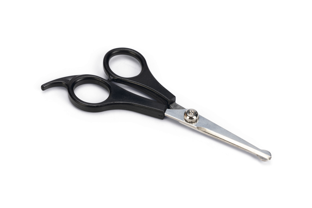 Beeztees Köpek Burun ve Kulak Tüy Düzletme ve Bakım Makası, Siyah, 15cm, 15x6x0,5cm - 1