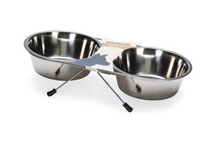 Beeztees Köpek İkili Mama Su Kabı, Paslanmaz Çelik, 20cm, 2x1800ml - 3