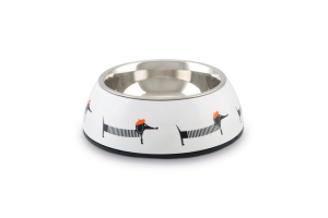 Beeztees Köpek Mama Su Kabı, Paslanmaz Çelik, Beyaz, 14cm, 160ml