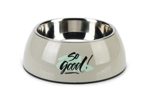 Beeztees Köpek Mama Su Kabı, Paslanmaz Çelik, Gri, 22cm, 700ml