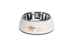 Beeztees Köpek Mama Su Kabı, Paslanmaz Çelik, Pudra Pembe, 18cm, 350ml