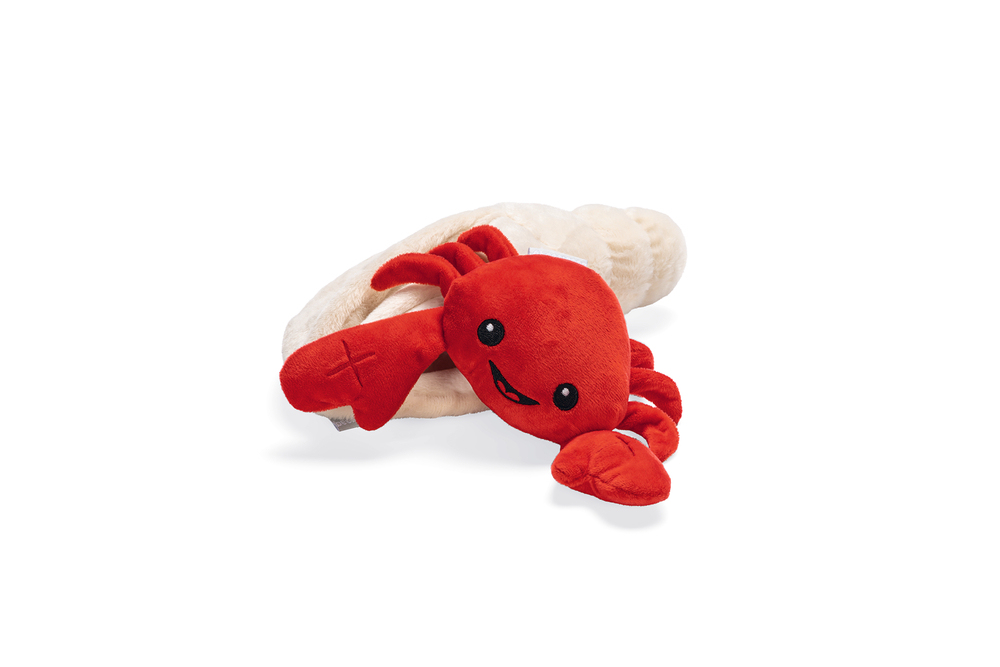 Beeztees Köpek Ödül Saklama Oyuncağı, Sesli, Istakoz, Peluş, Kırmızı, 31x20x7cm - 1