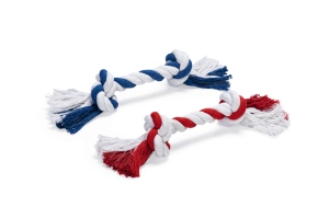 Beeztees Köpek Oyuncağı, Çift Düğümlü Diş İpi, Pamuk İplerden, 18x4x4cm, 125gr