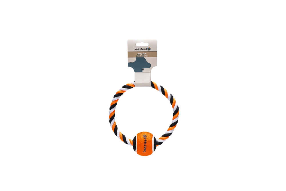Beeztees Köpek Oyuncağı, Diş İpi Çember Üzerinde Tenis Topu, 20x20x6,3cm, 150gr - 2